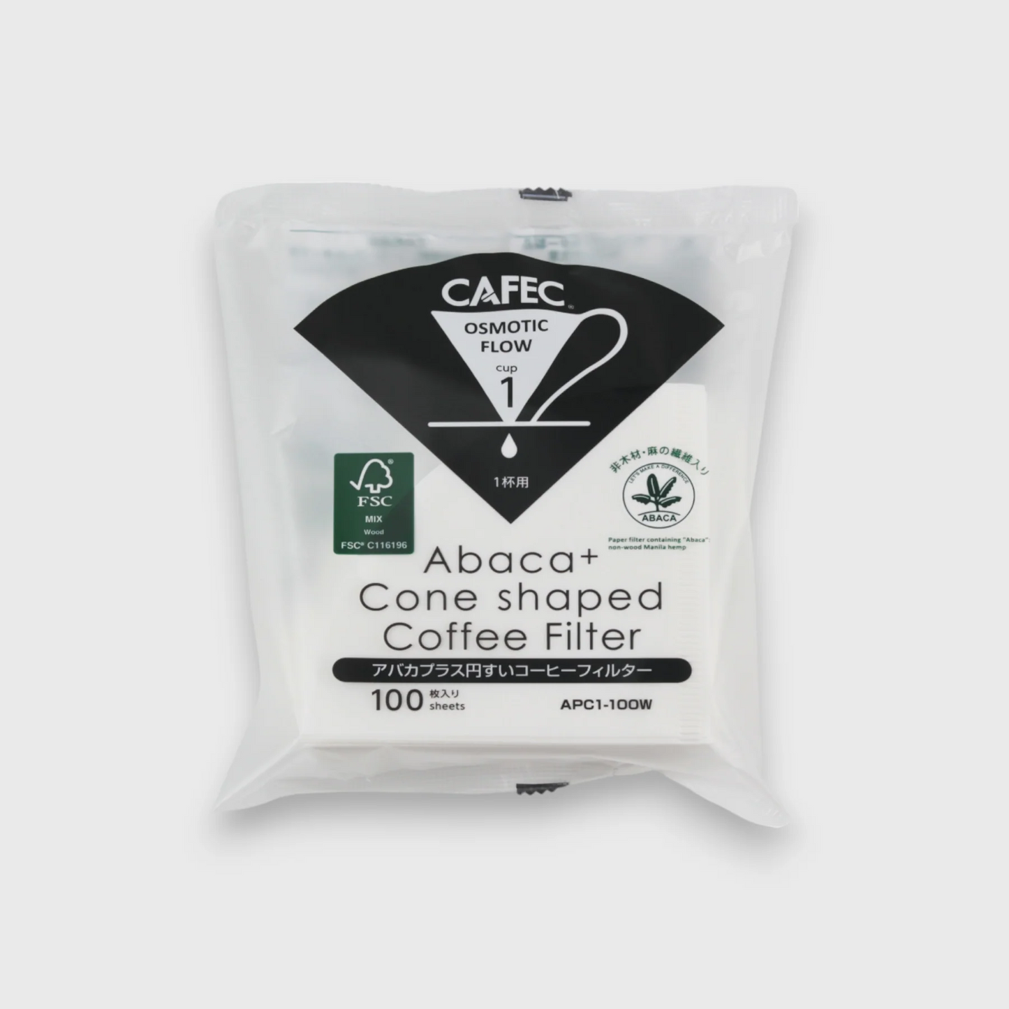 CAFEC Abaca+ Cone shaped Coffee Filter
